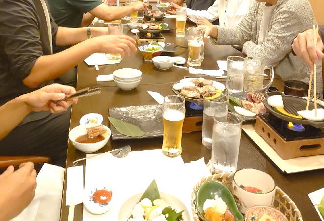 送別会の様子。